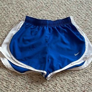 Women’s blue and white Nike shorts